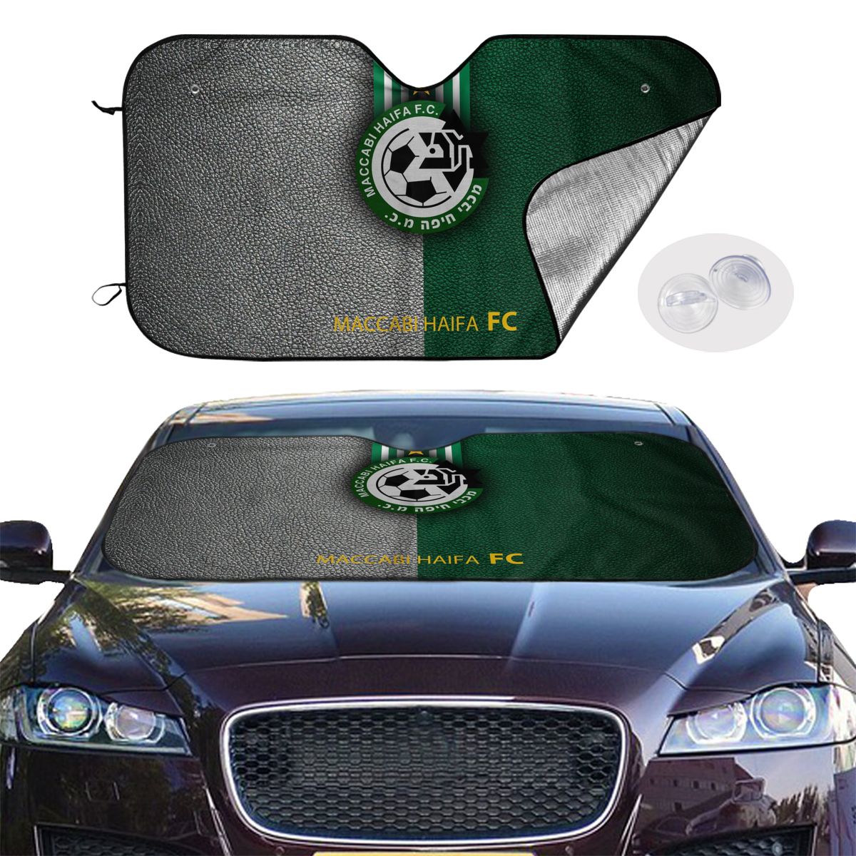 HULIANFU Israel Maccabi Haifa FC Car Windshield Sun Visor Can Effectively Block The Sun For Your Car - Deanwangkt