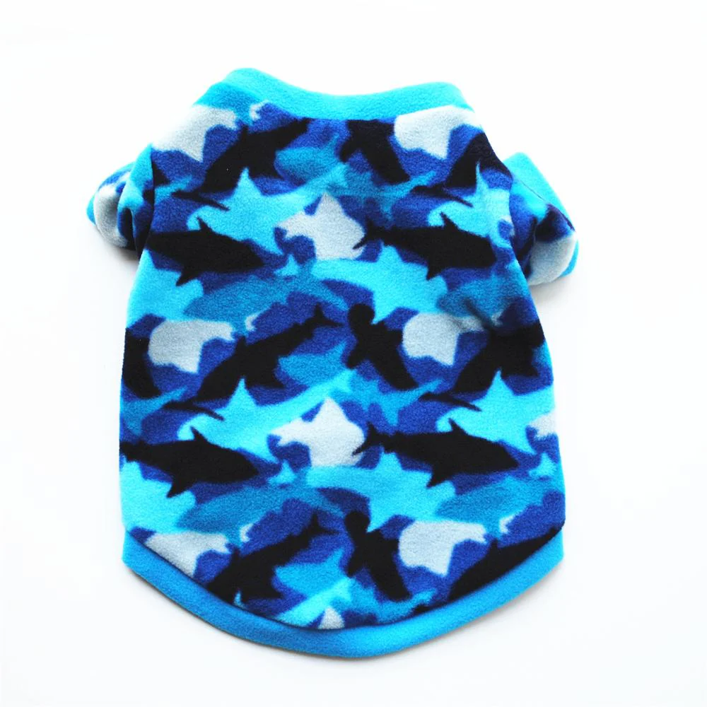 HULIANFU Warm Fleece Pet Dog Clothes Cute Skull Printed Pet Coat Puppy Dogs Shirt Jacket French Bulldog Pullover Camouflage Dog Clothing - Deanwangkt