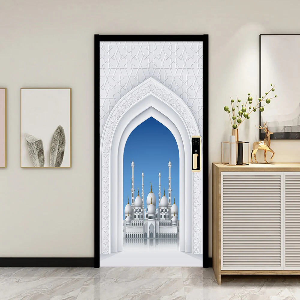 HULIANFU 2026  Simulation Of Gilt Leaves DIY Door Stickers Home Decoration Wall Sticker Kitchen Art Mural Peel & Stick Waterpoof PVC Wallpaper - Deanwangkt