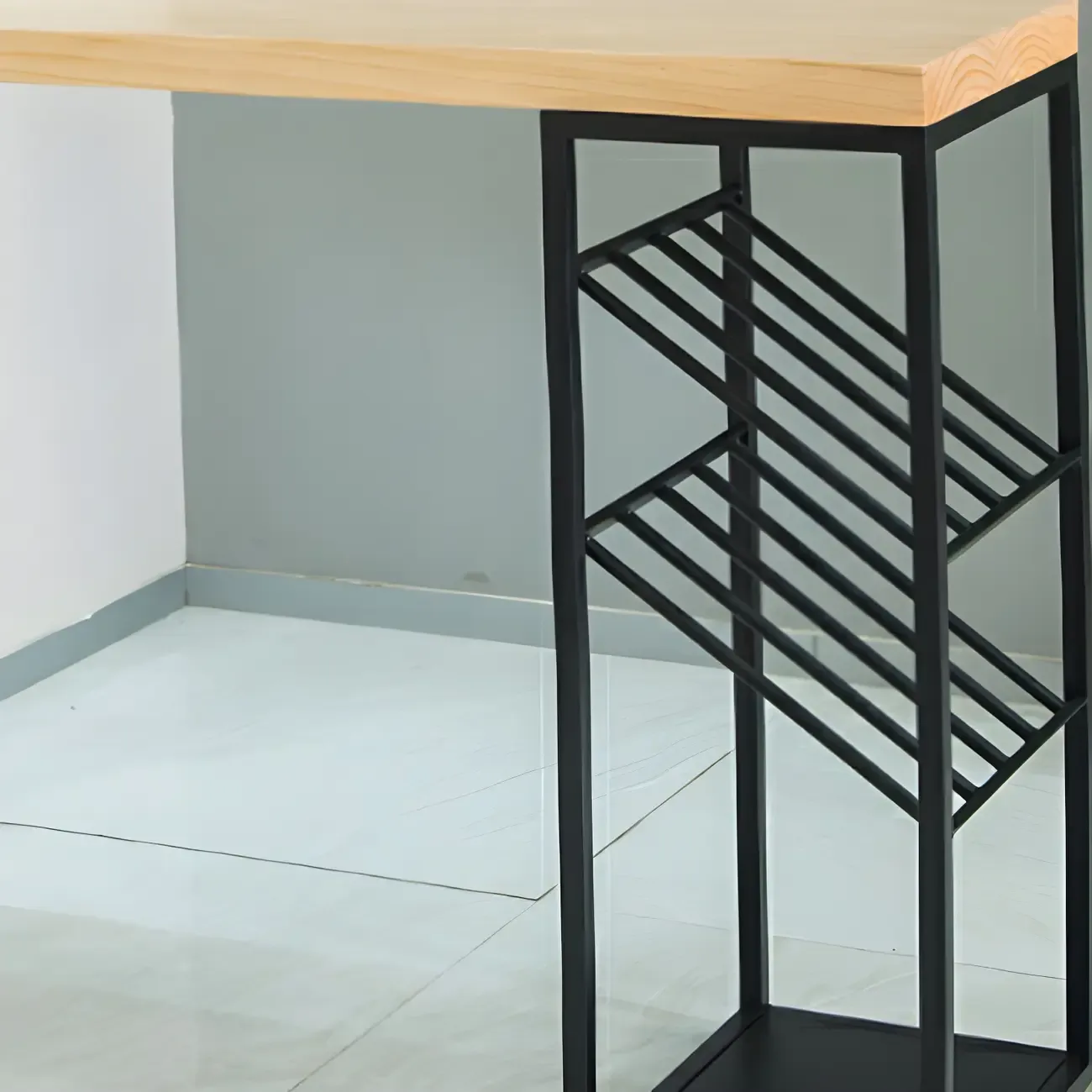 Modern Natural Pine Wood Wine Rack Bar Tables