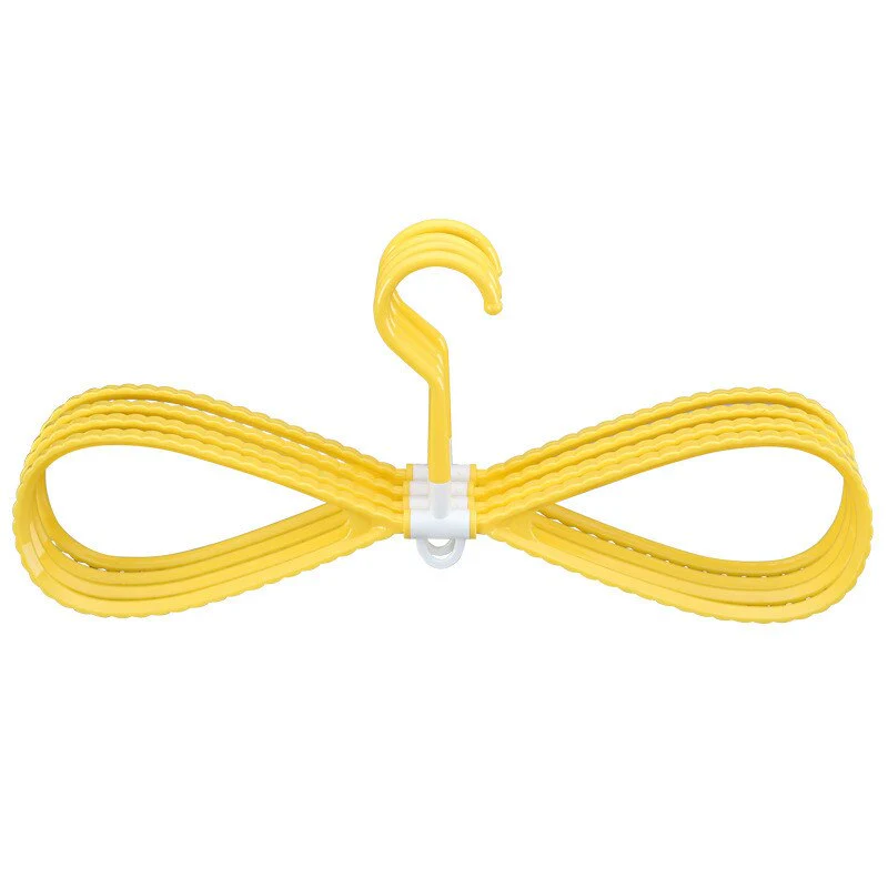 HULIANFU Plastic Laundry Hangers For Clothes X Type 8 Shape Anti Slip Dry Wet Clothing Hangers Rack 6 Color Light Rotary Clothes Hanger - Deanwangkt