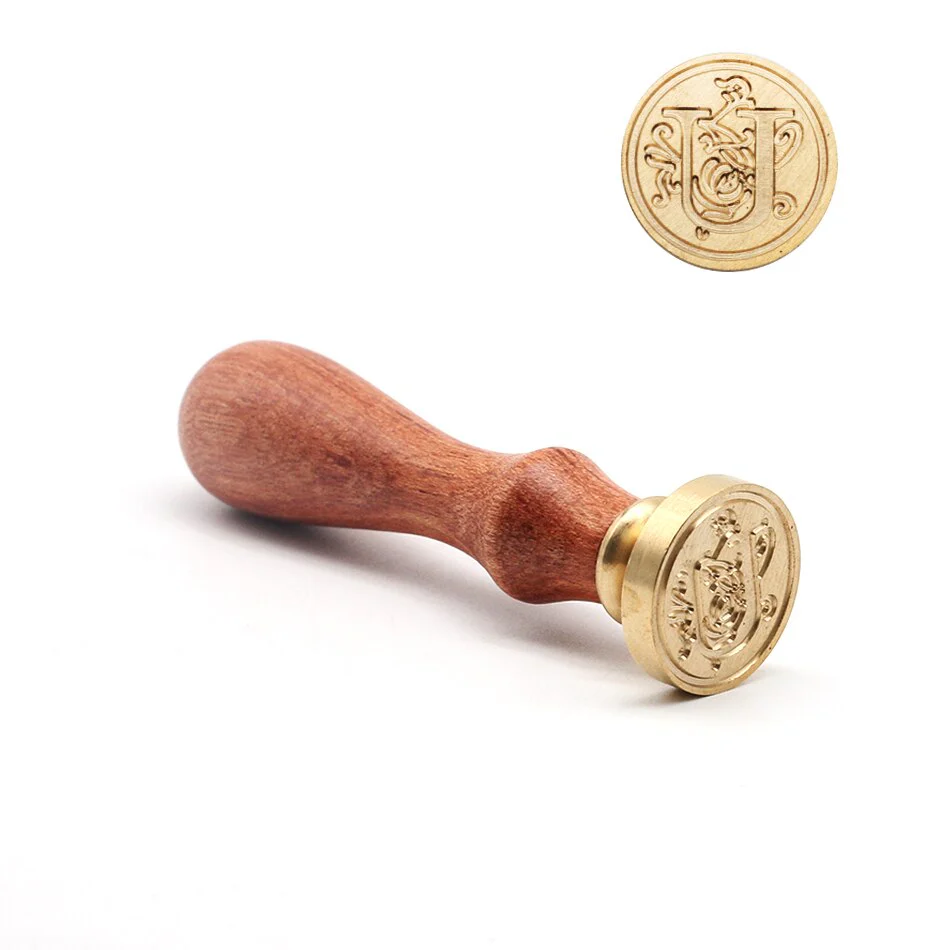 HULIANFU Retro Wood Stamp Classic 26 Letter A-z Alphabet Initial Sealing Wax Seal Stamp Ancient Seal Post Decorative Antique Stamp Gifts - Deanwangkt