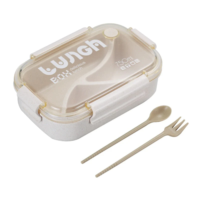 HULIANFU TUUTH Microwave Lunch Box Wheat Straw Bento Box 750ML BPA Free Food Storage Container with Soup Cup - Deanwangkt