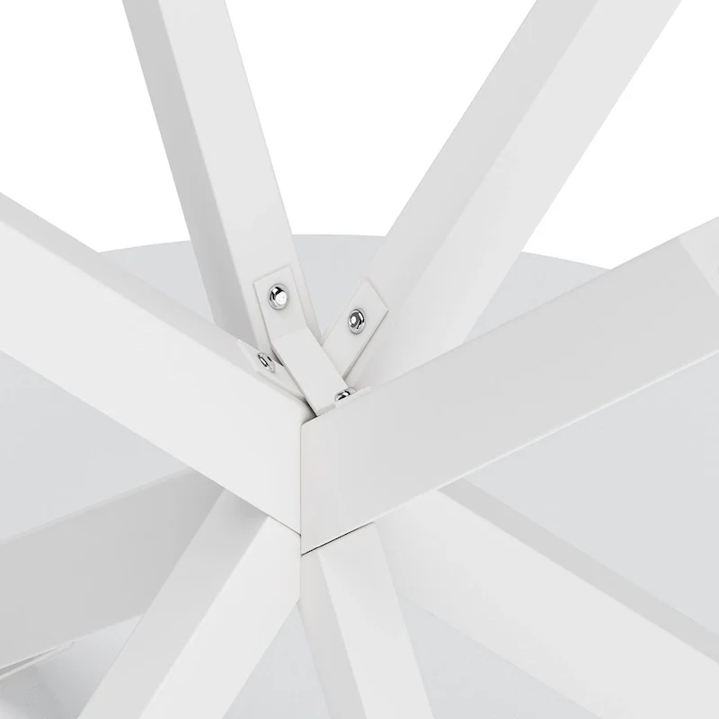 Modern Cross Leg Round Dining Table ,Two Piece Removable Top