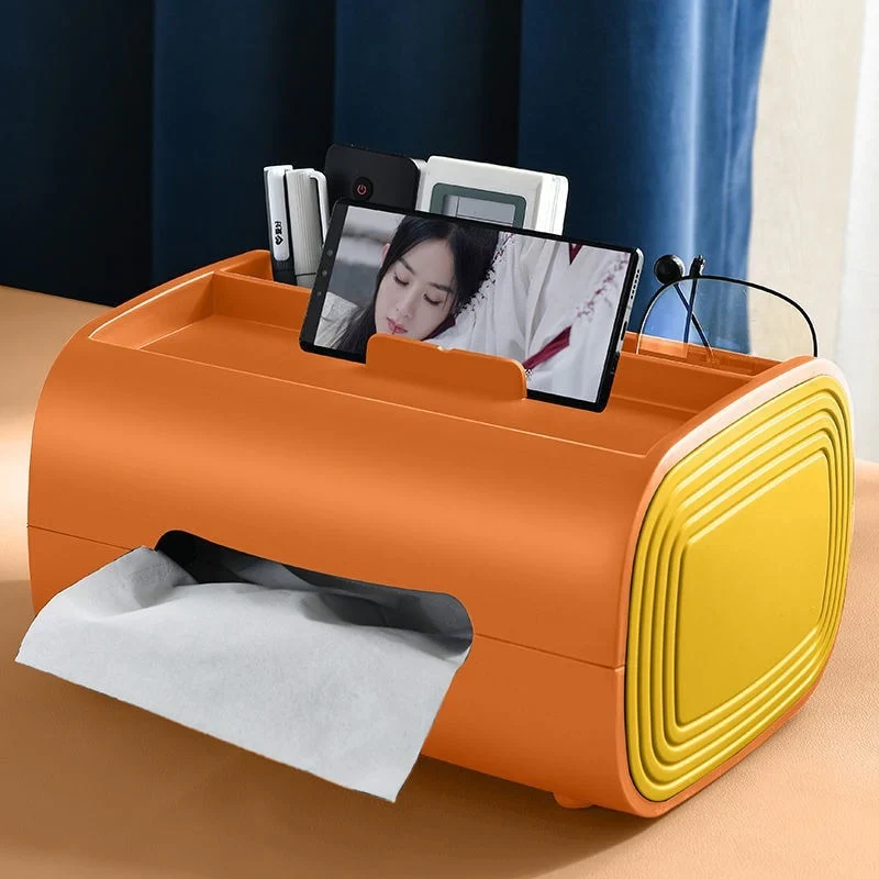 HULIANFU Paper Box Home Living Room Coffee Table Creative Multi-function Remote Control Storage Tissue Box Desktop Modern Style TissueBox - Deanwangkt
