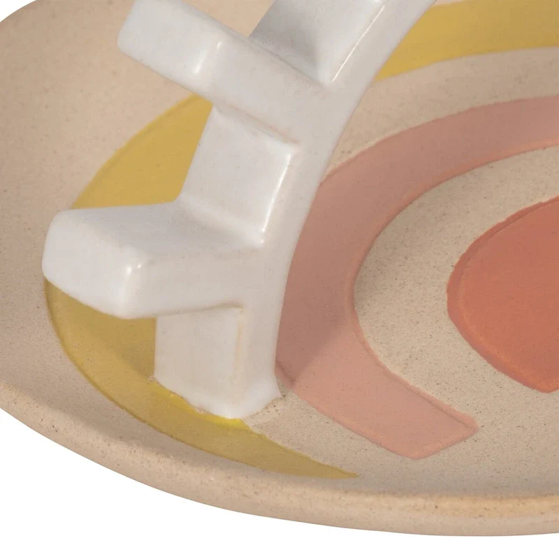 Sagebrook Home Ceramic Multi 6  Sunshine Trinket Tray - 5.5  x 5.5  x 3.5