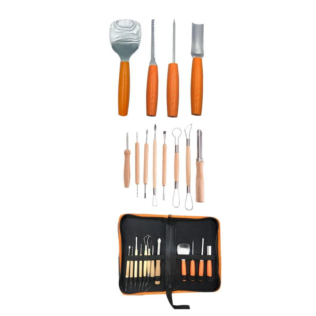 HULIANFU Pumpkin Carving Tool Kit Stainless Steel Pumpkin Lantern Tools Set Halloween Decoration Cutters - Deanwangkt