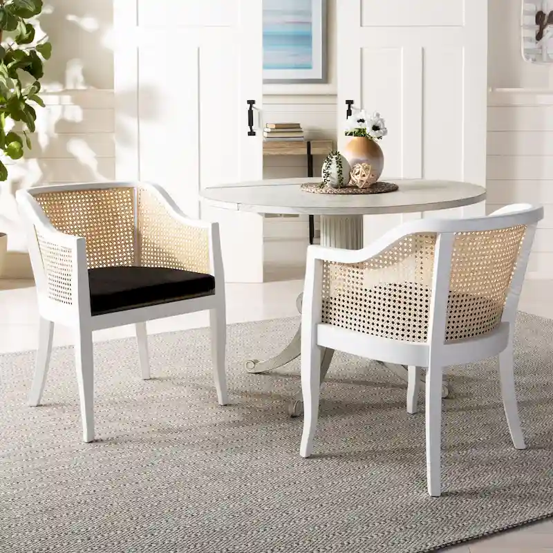 SAFAVIEH Velva Cane Dining Chair - 23.8 x 23.2 x 32.1 - 24Wx23Dx32H