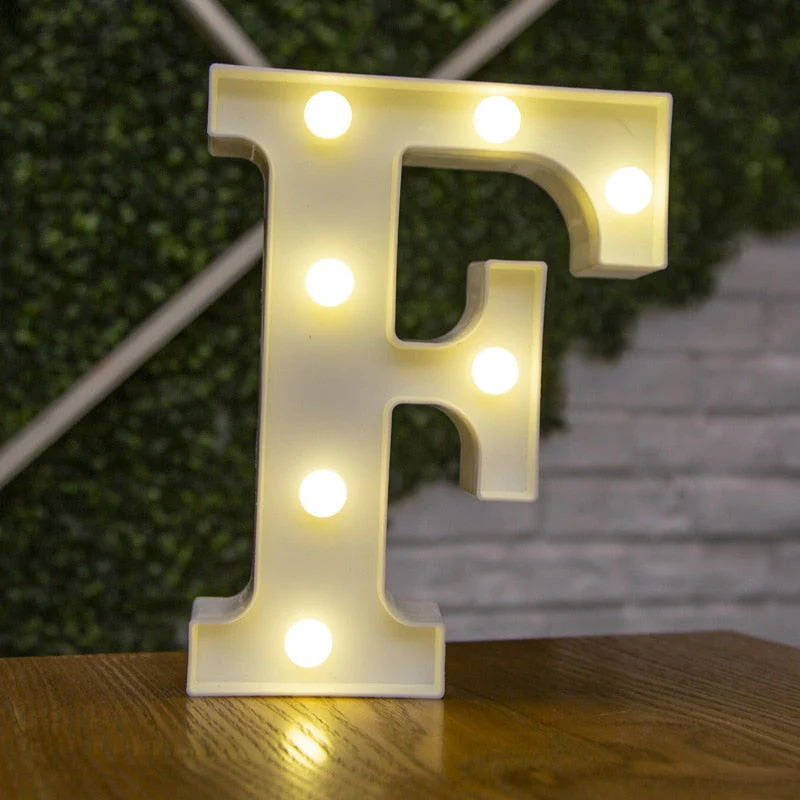HULIANFU Luxury Alphabet Letter LED Lights Luminous Number Lamp  Battery Night Light for Home Wedding Birthday Christmas Party Decoration - Deanwangkt
