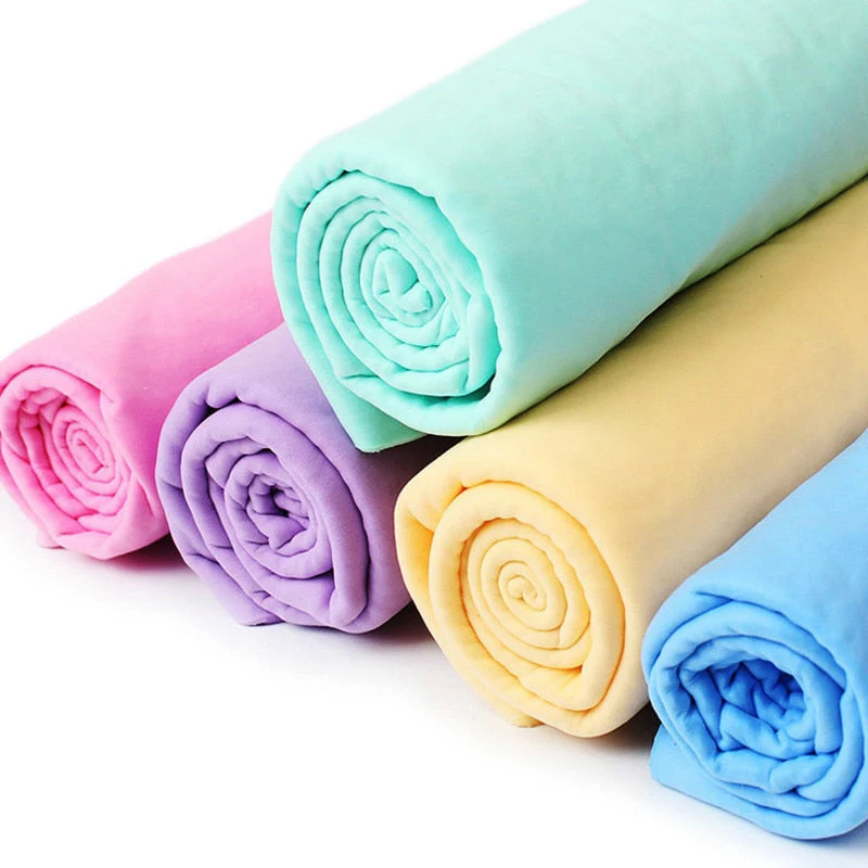 HULIANFU Rapid Water Absorption Pet Dog Cat Bath Towel Soft Cleaning Wipes Magic Hair Dry PVA Multifunction for House Car Pet Towel - Deanwangkt