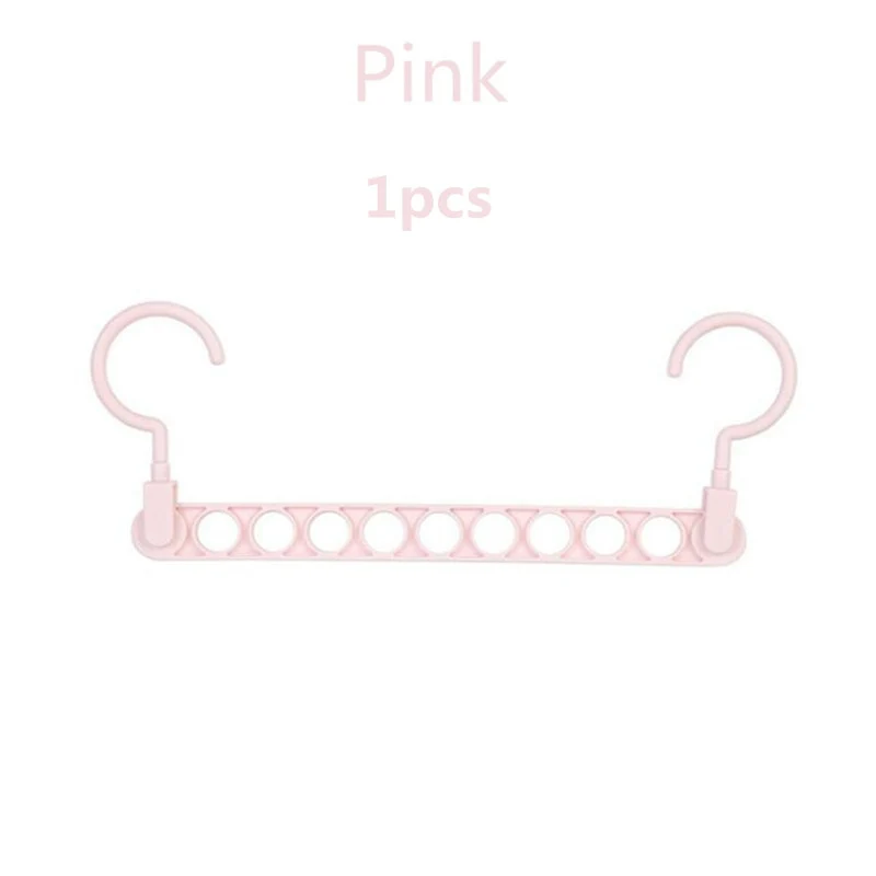 HULIANFU Magic 9-hole Support Circle Clothes Hanger Clothes Drying Rack Multifunction Plastic clothes rack Home Storage Hangers - Deanwangkt