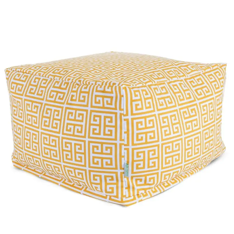 Majestic Home Goods Indoor Outdoor Towers Ottoman Pouf 27 in L x 27 in W x 17 in H