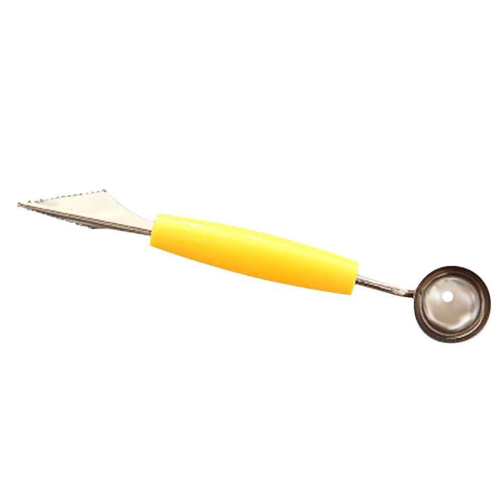 HULIANFU Kitchen Accessories Dual-head Stainless Steel Carving Knife Fruit Watermelon Ice Cream Baller Scoop Stacks Spoon Home gadgets - Deanwangkt