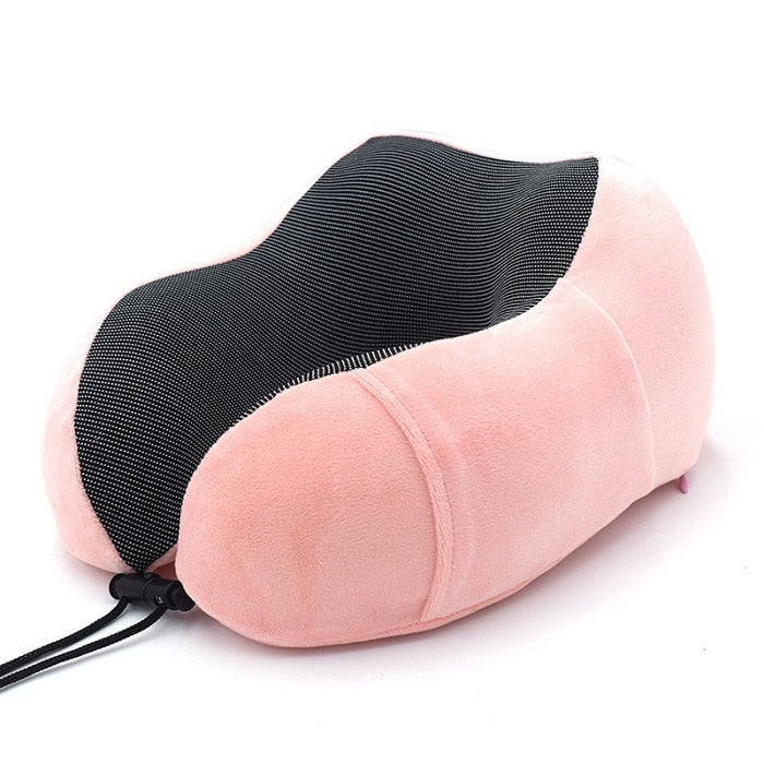HULIANFU U Shaped Memory Foam Neck Pillows Soft Slow Rebound Space Travel Pillow Massage Neck Cervical Healthcare Bedding Drop Shipping - Deanwangkt