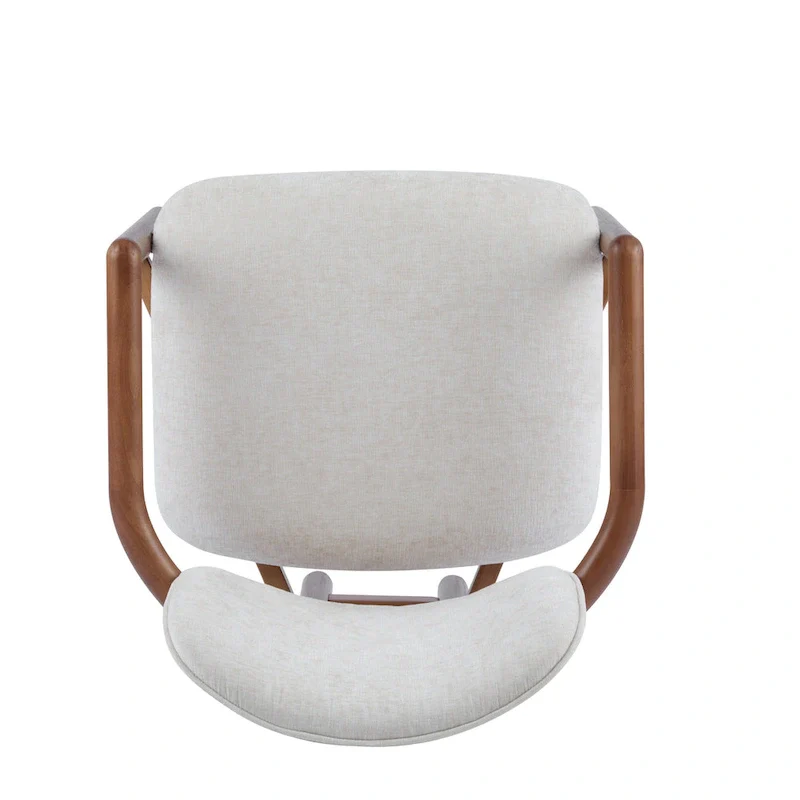 Upholstered Dining Chairs Set of 2, Side Chairs with Rubber Wood Legs, 300 LBS Weight Capacity