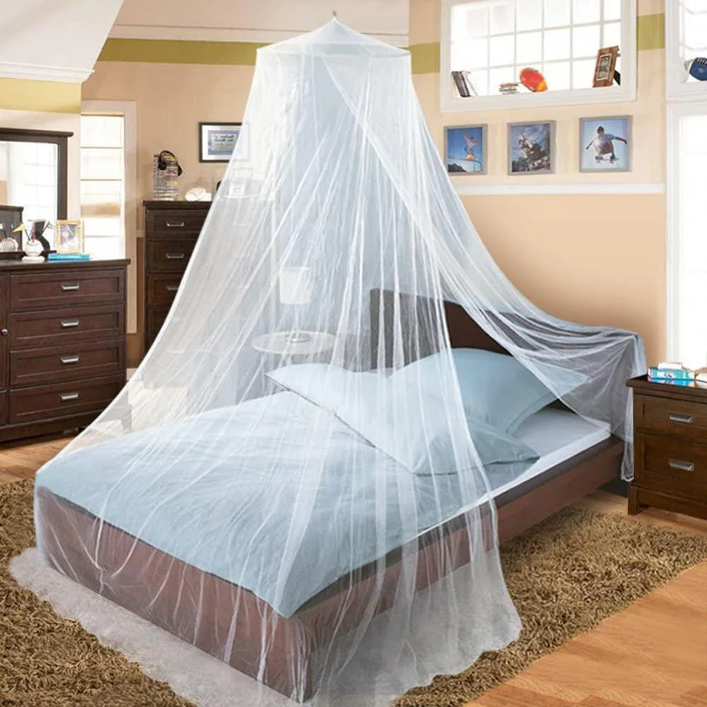 HULIANFU Universal Elegant Round Lace Insect Bed Canopy Netting Curtain Dome Polyester Bedding Mosquito Net Home Furniture Dropshipping - Deanwangkt