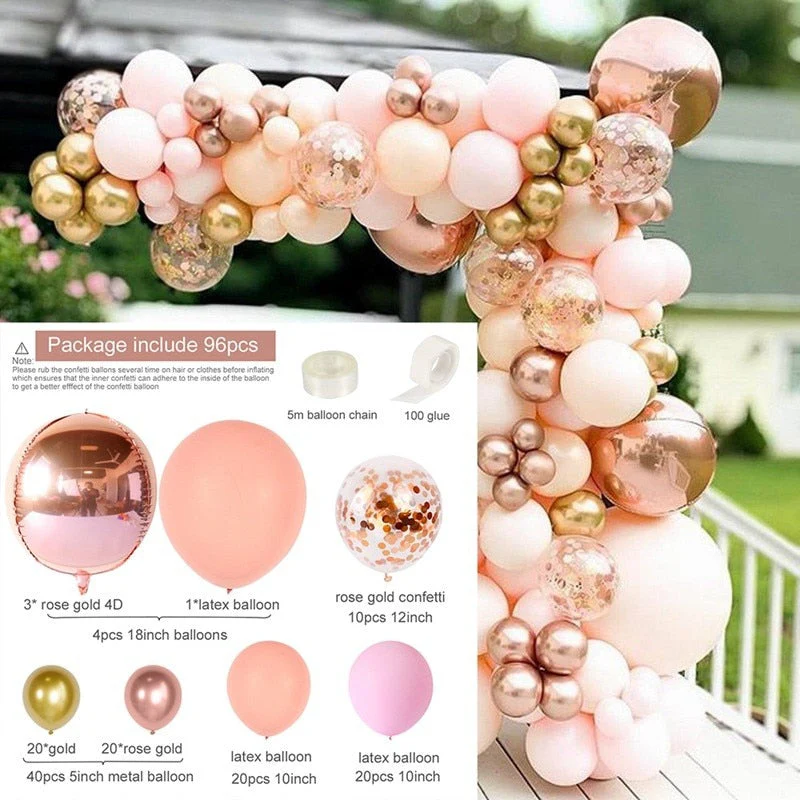 HULIANFU QIFU Macaron Balloons Garland Latex Ballons Arch Happy Birthday Party Decor Kids Adult Wedding Baloon Chain Baby Shower Balon - Deanwangkt