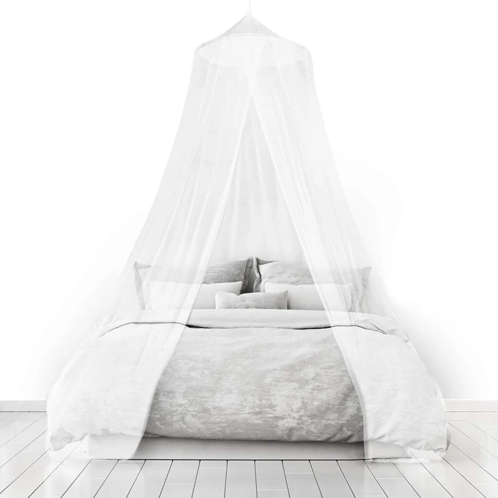 HULIANFU Summer Elgant Hung Dome Mosquito Net For Double Mesh Baby Bedroom Fabric Adults Summer Decor Polyester Home Hangin - Deanwangkt
