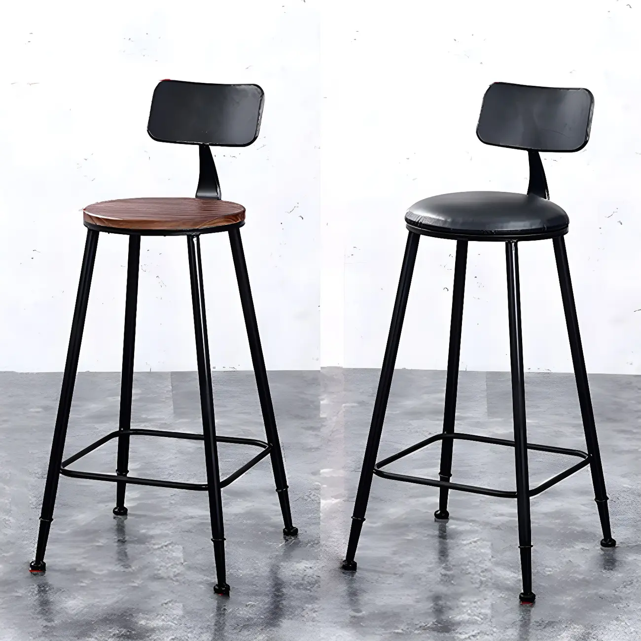 Rectangular Brown Wooden Bar Height Bar Set