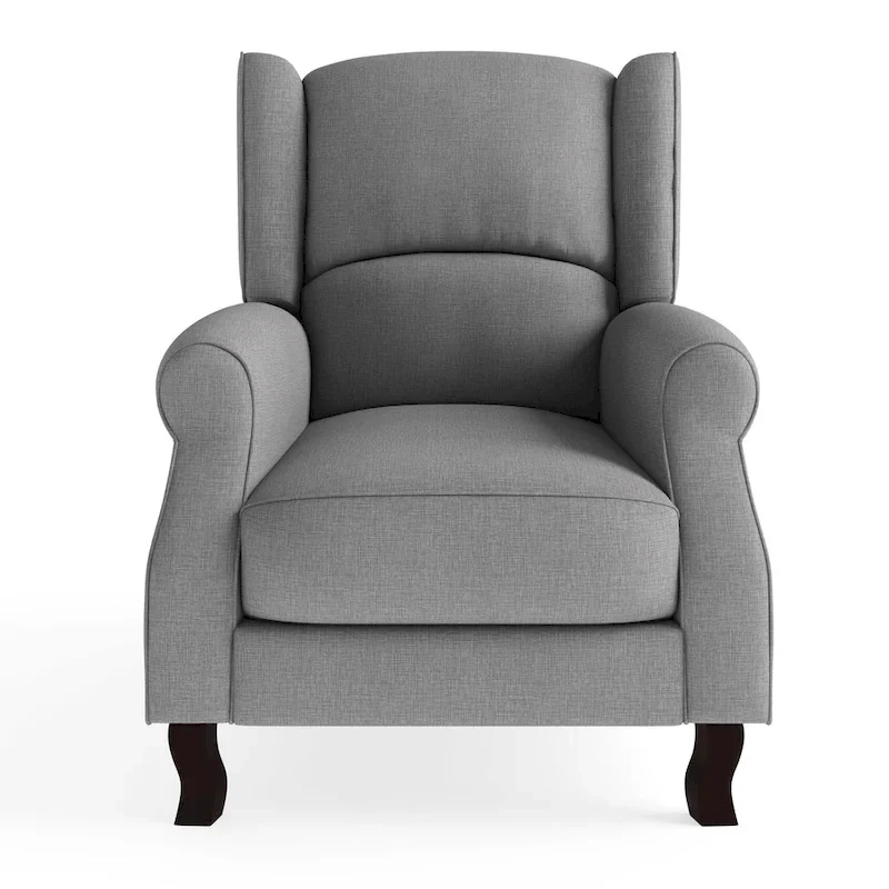 Modern Wingback Linen Fabric Accent Recliner Chair