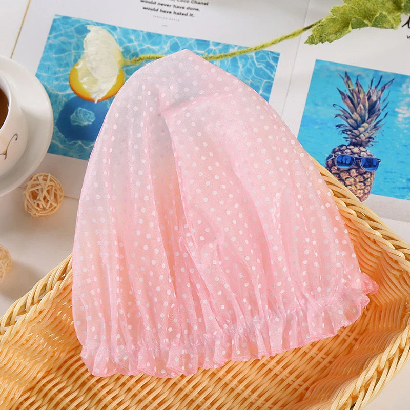 HULIANFU Waterproof Bath Hat Thickened Waterproof And Oil Fume Cap Women Spa Hair Salon Supplies Shower Cap Bathroom Accessories - Deanwangkt
