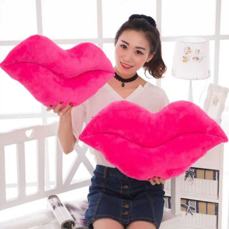 HULIANFU Sexy Red Lips Big Lips pillow Cushion Lovely Creative New plush Toys Festival gift Cute pillow - Deanwangkt