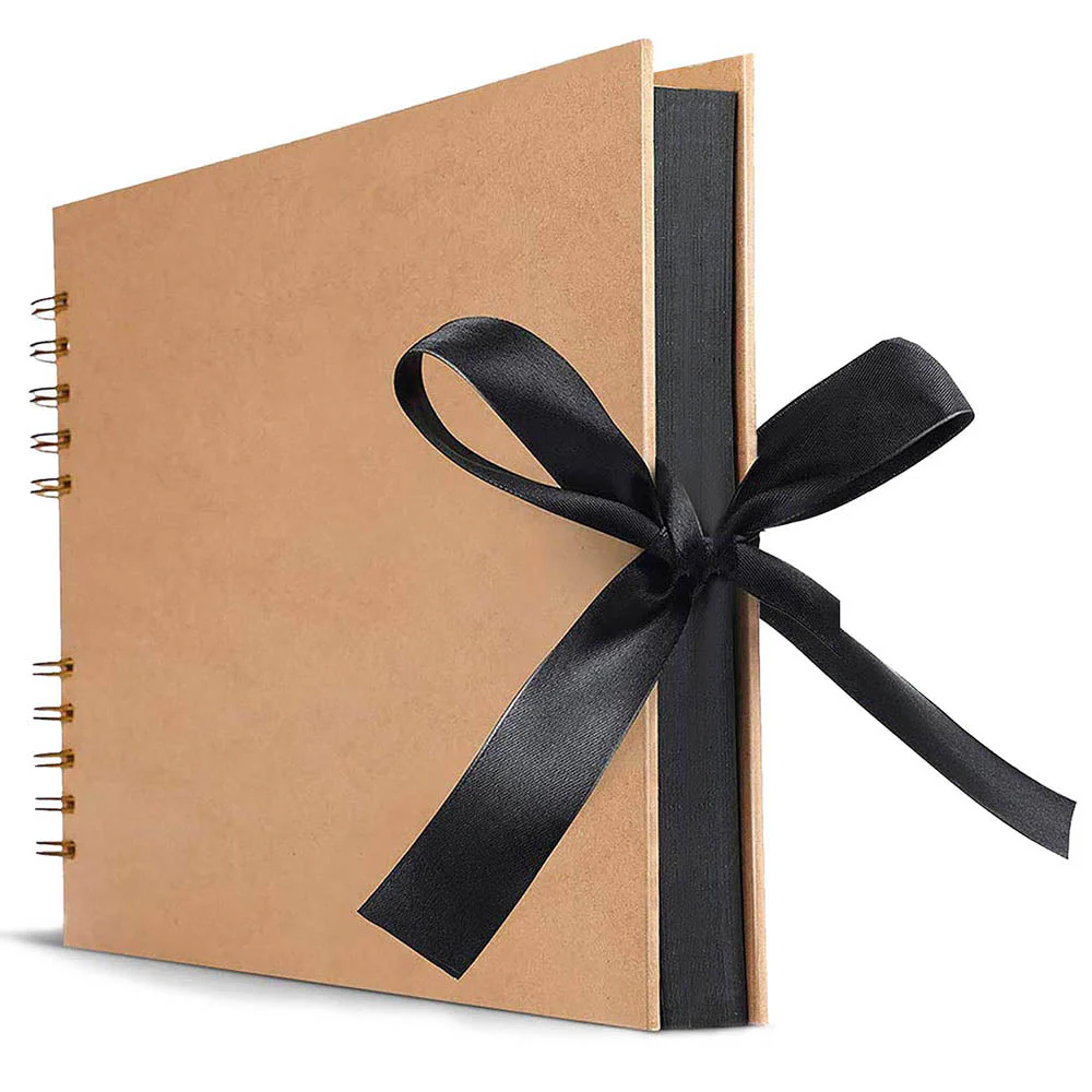 HULIANFU Photo Albums 80 Black Pages Memory Books A4 Craft Paper DIY Scrapbooking Picture Wedding Birthday Childrens Gift - Deanwangkt