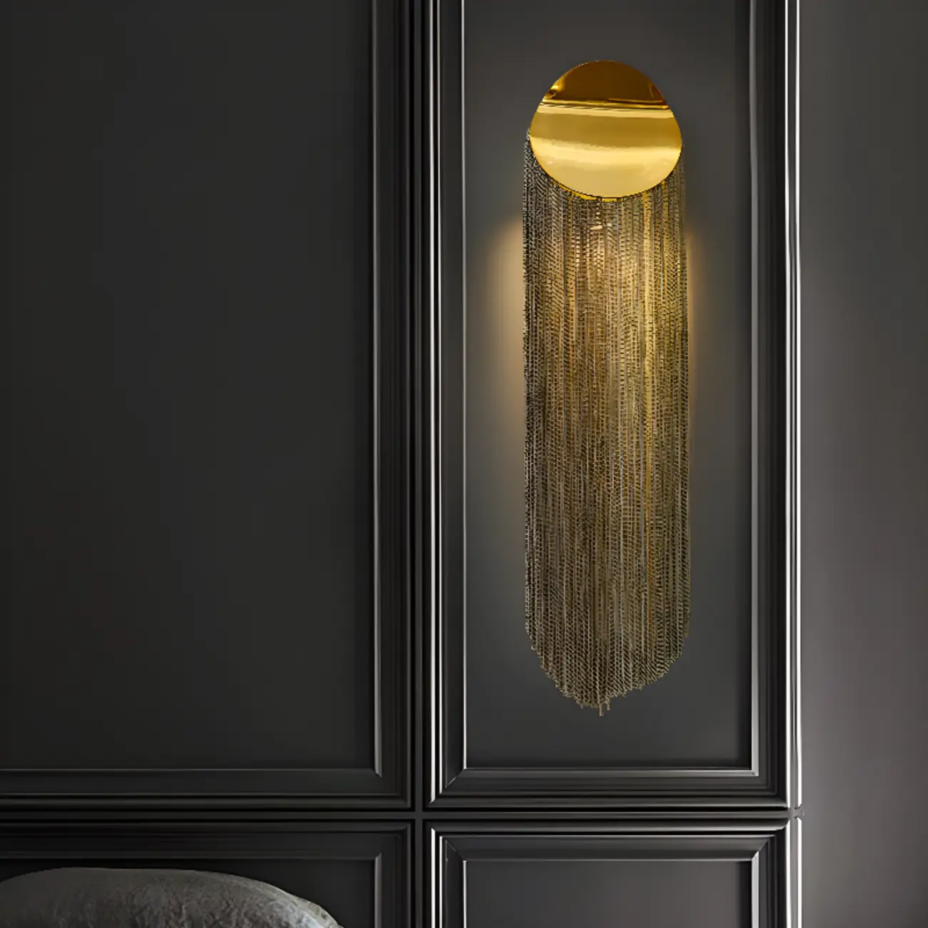 Luxury Metal Wall Light with Ambient Aluminium Shade