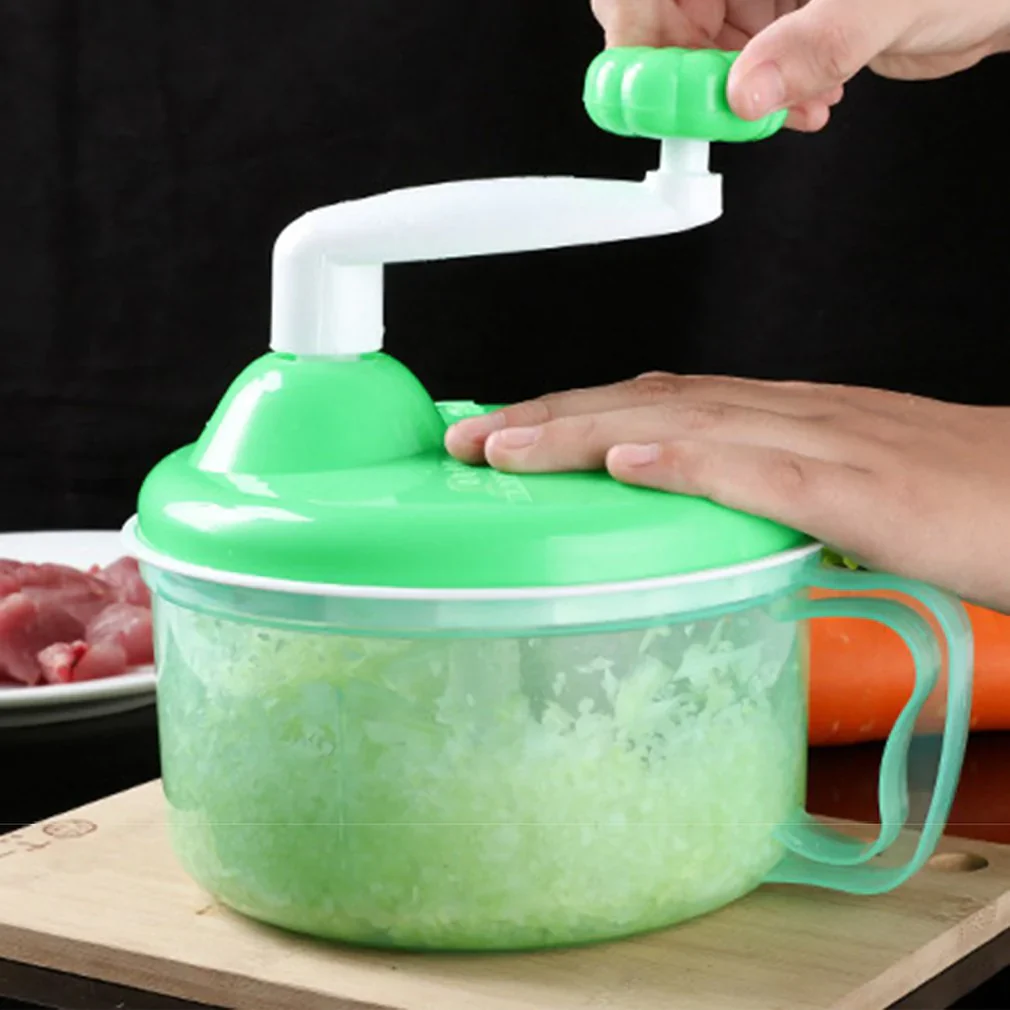 HULIANFU NEW Powerful Manual Meat Grinder Hand-power Food Chopper Mincer Mixer Blender to Chop Meat Fruit Vegetable Nuts Herbs - Deanwangkt