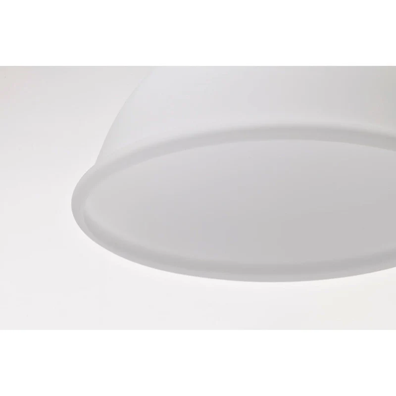 Russel 14 Inch Pendant Matte Black with Satin White Glass - Matte Black
