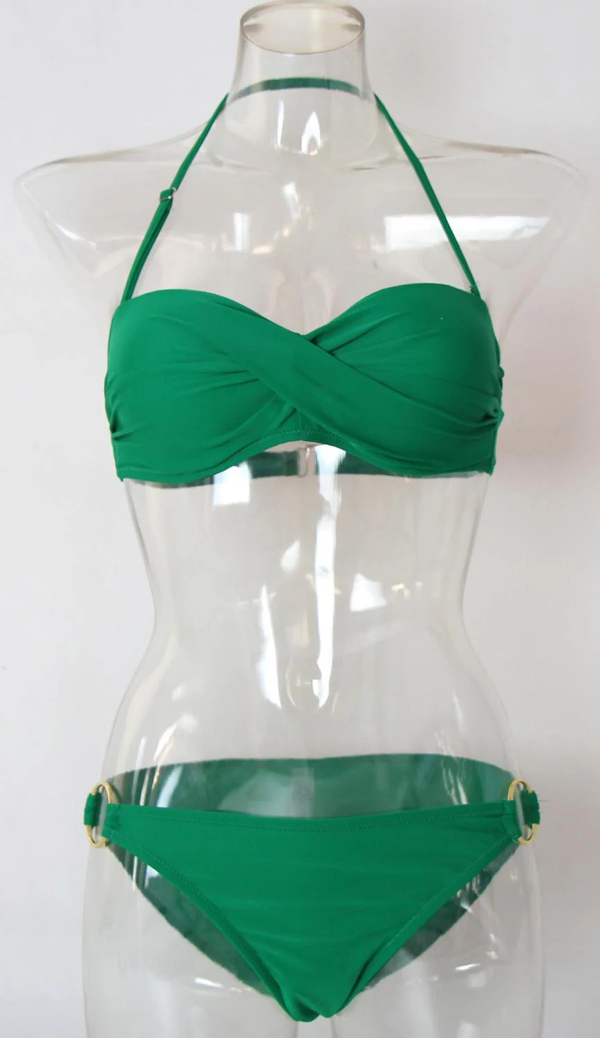 Brazilian Biquinis Women Sexy Push Up Bathing Suits Ring Design Beach Swim Wear Bandeau Strapless Bikini Set Maillot De Bain de - Deanwangkt