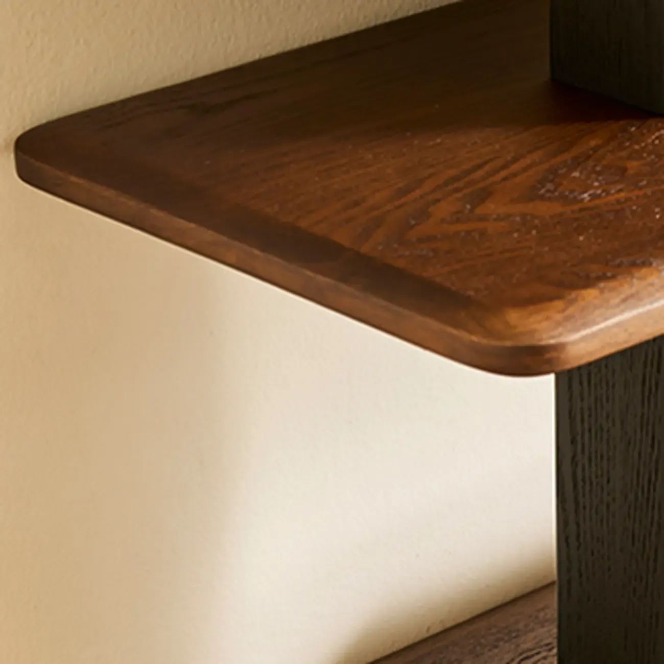 Elegant Ash Wood Open Back Display Vertical Bookcase