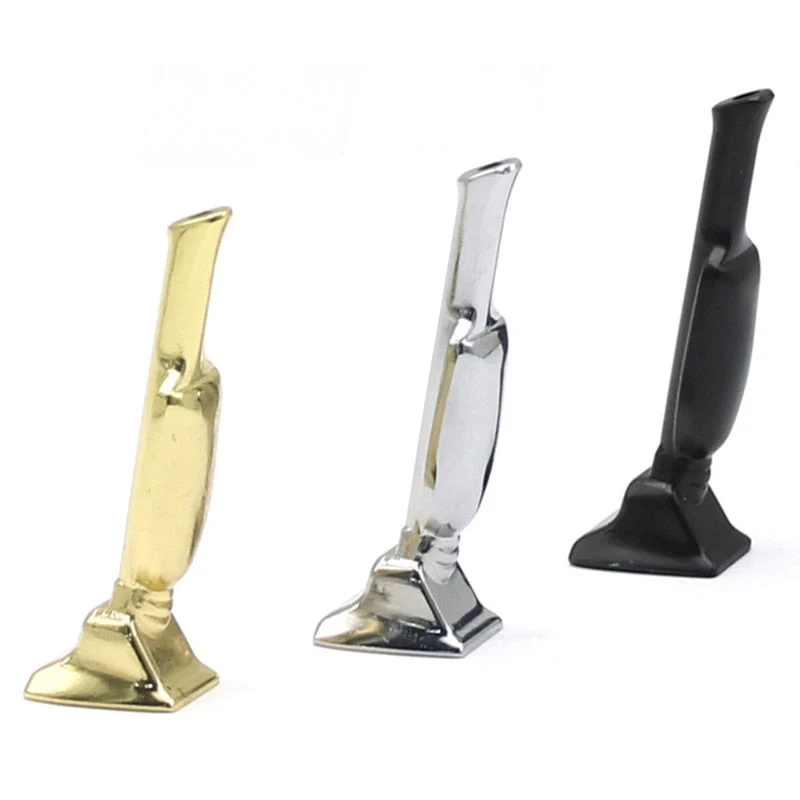 HULIANFU Stainless steel Mini Golden Man trophy pipe Snuff Snorter Sniff Metal Tube smoke Vacuum Sniffer Exquisite cigarette filter - Deanwangkt