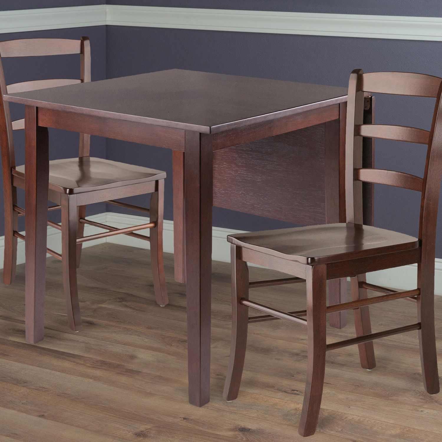 Winsome Perrone 3-Piece Drop Leaf Dining Table and Chair Set
