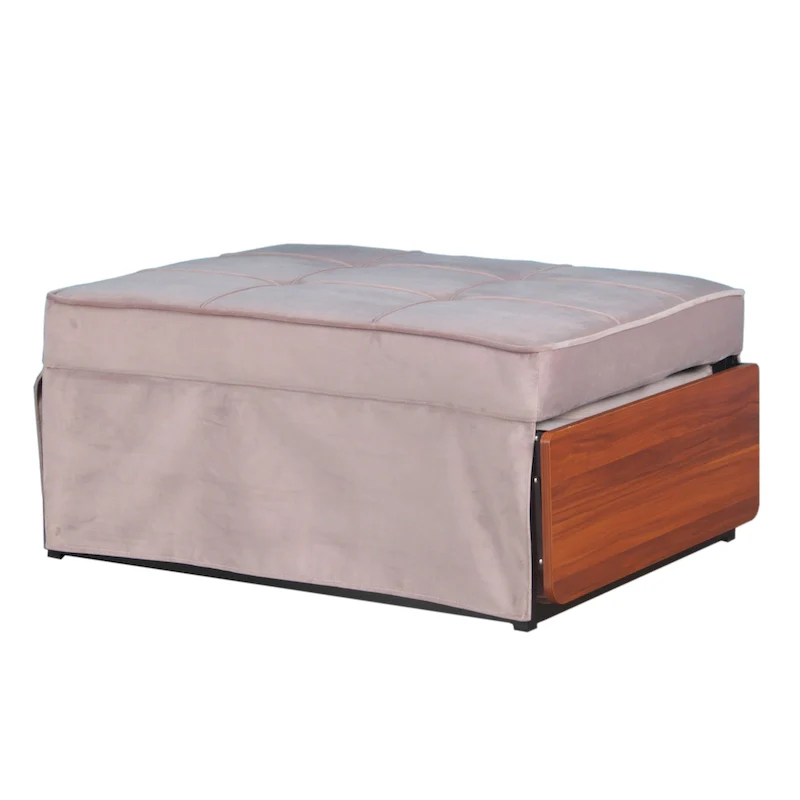 Furniture of America Hattie Assembled Convertible Cocktail Ottoman-Futon