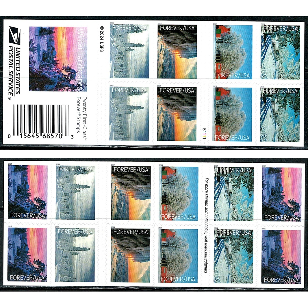 Winter Landscapes 2025, (Book of 20) - TWENTYSTAMPS