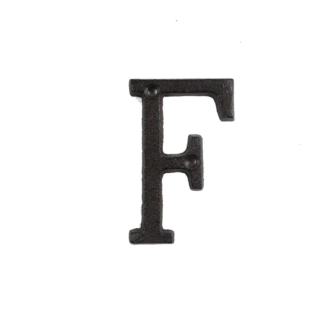HULIANFU Metal Letters Numbers Cast Iron Decoration House Sign Doorplate DIY Cafe Wall CLH@8 - Deanwangkt