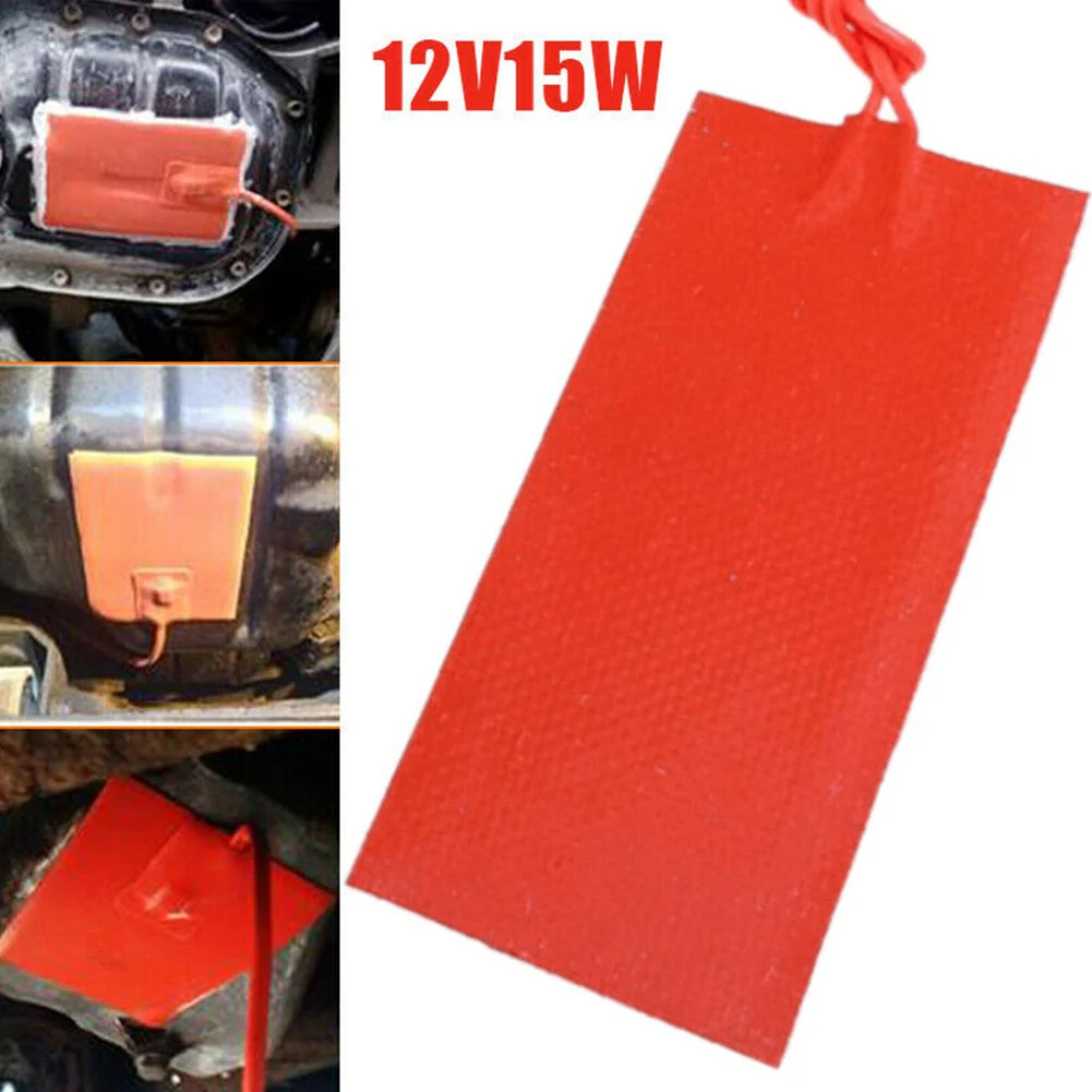 HULIANFU Quick Heat Silicone Heater Pad 12V 15W Car Fuel Engine Oil Tank Tool Heating Mat Warming Accessories 50x100mm - Deanwangkt