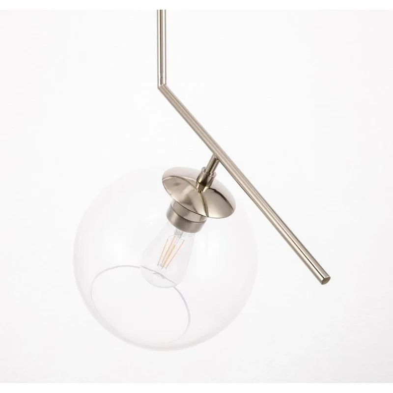 Bastina 10-Inch 1-DownLight Clear Glass Pendant