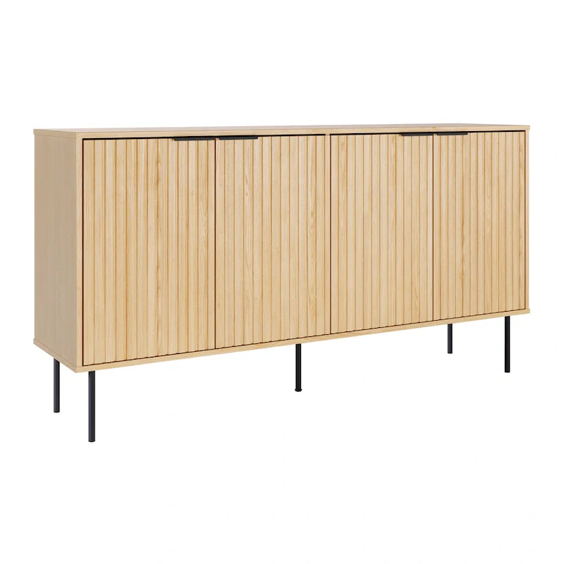 Alexander Fluted Sideboard Cabinet Buffet - 62