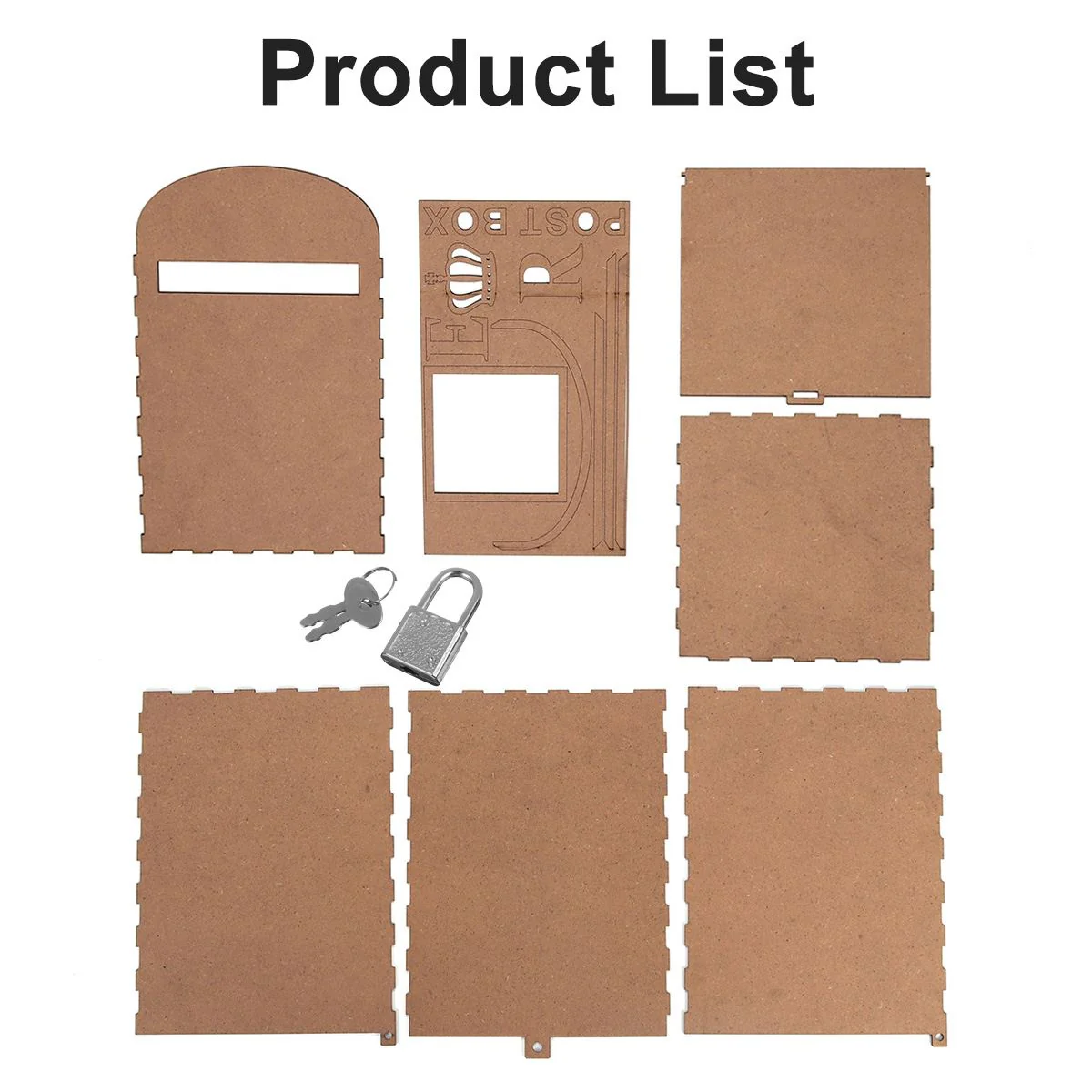 HULIANFU MDF Wedding Card Boxes for Decoration of Celebrations and Events Country Wedding Urn Treasury DIY Gift Card Box with Lock Keys - Deanwangkt