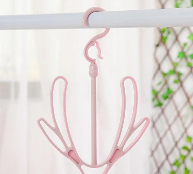 HULIANFU Rack Shelf Storage Shoes Clothes Hanger Clamps Rotated Balcony Hanging Hook - Deanwangkt