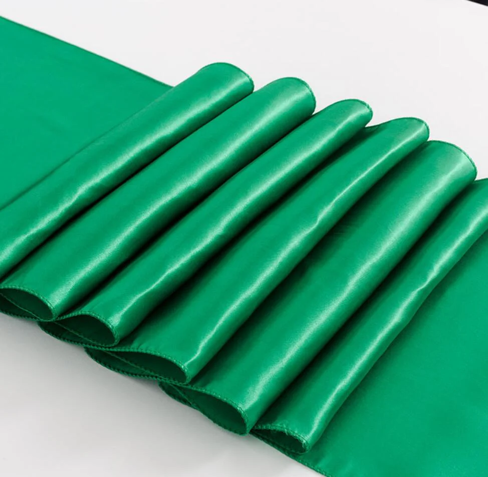 HULIANFU Table Runner Satin Shiny Colour Wedding Decoration Hotel Birthday Party Show Banquet Table Runner - Deanwangkt