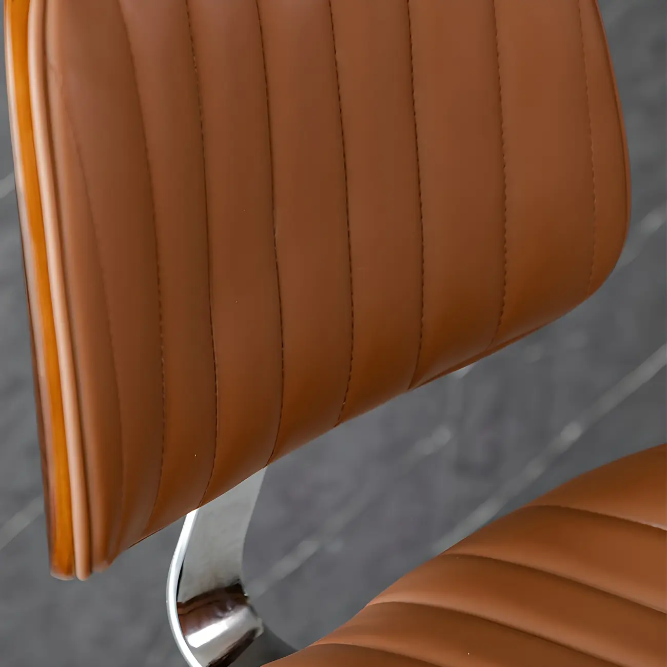 Modern Faux Leather Adjustable Swivel Bar Stools