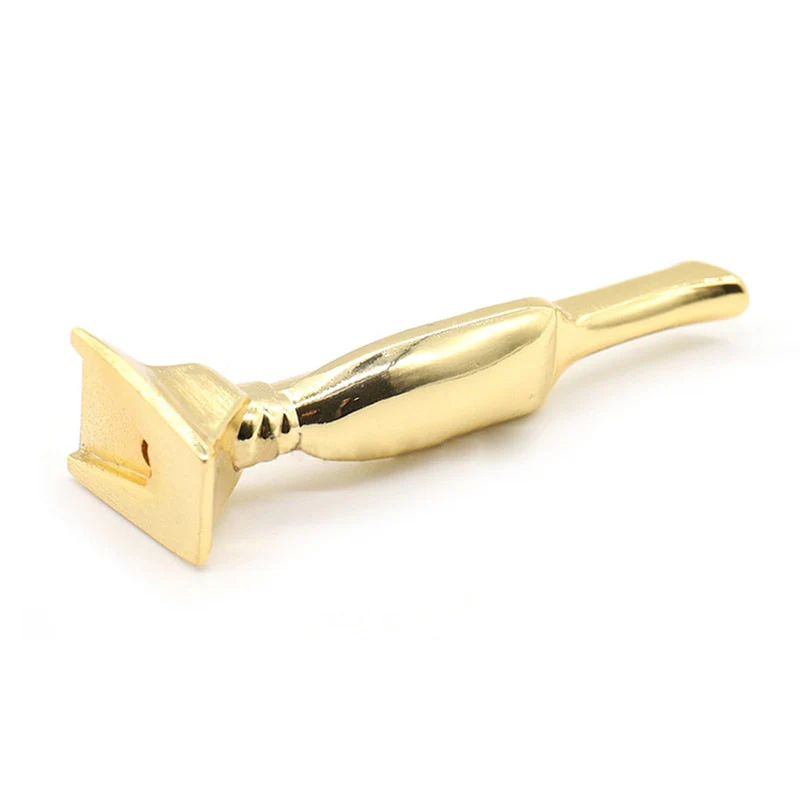 HULIANFU Stainless steel Mini Golden Man trophy pipe Snuff Snorter Sniff Metal Tube smoke Vacuum Sniffer Exquisite cigarette filter - Deanwangkt
