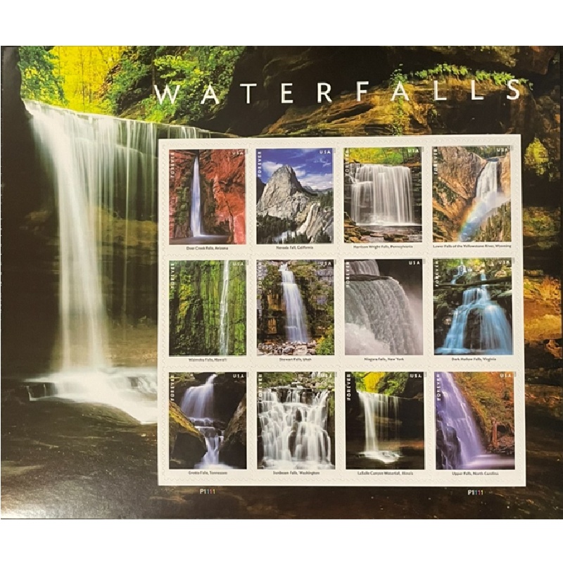 Waterfalls 2023, (Sheet of 12) - TWENTYSTAMPS