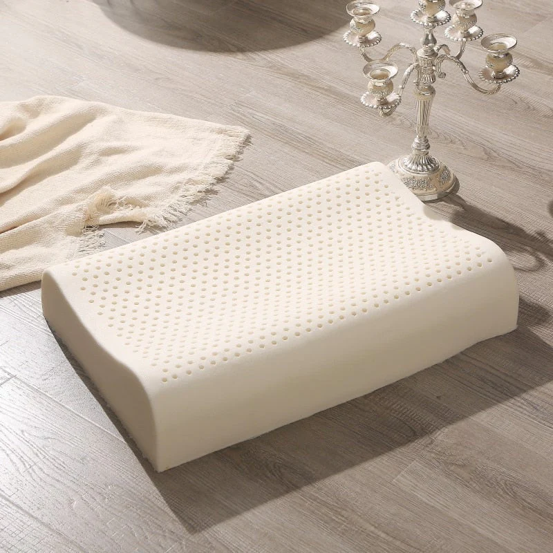 HULIANFU PurenLatex 60x40 Thailand Pure Natural Latex Pillow Remedial Neck Protect Vertebrae Health Care Orthopedic Pillow Slow Rebound - Deanwangkt