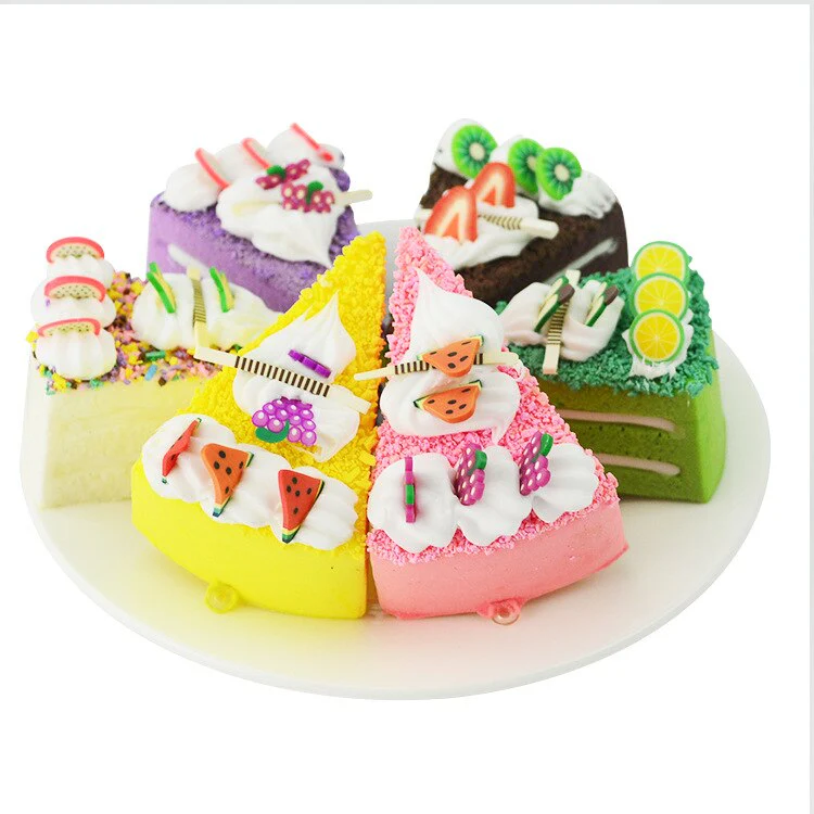 HULIANFU Simulation Fruit Cake Bread Model Food Photo Props Artificial Slicing Cake Fake Ice Cream Cake Funny Gift Cake Shop Display Dec - Deanwangkt