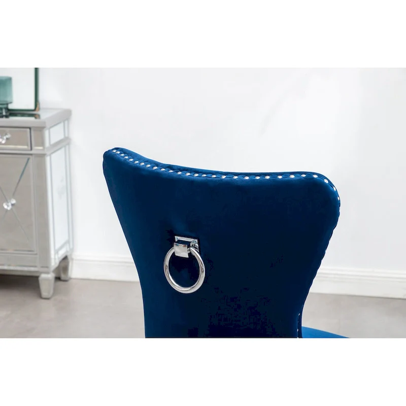 Roundhill Furniture Montura Tufted Velvet Chair (Set of 2)