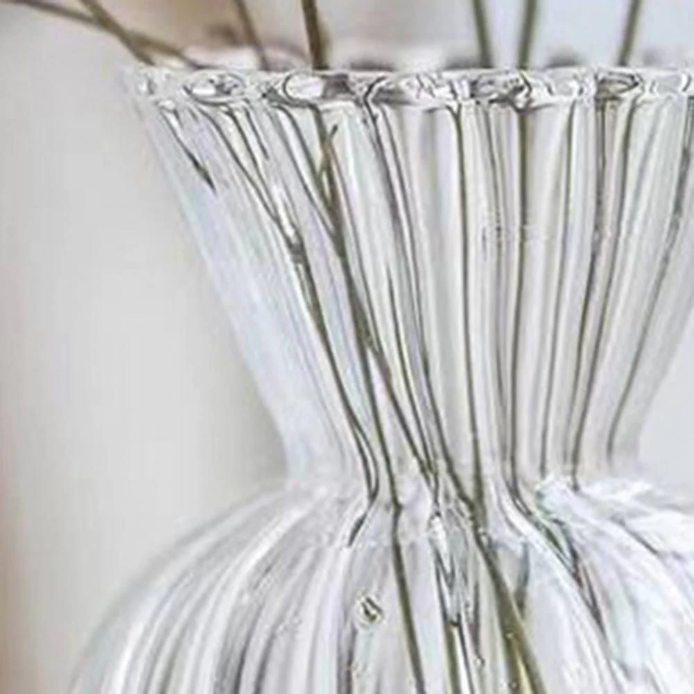 HULIANFU Simple Transparent Glass Small Vase Nordic Decoration Living Room Flower Home Vases For Flowers Aromatherapy Bottle - Deanwangkt